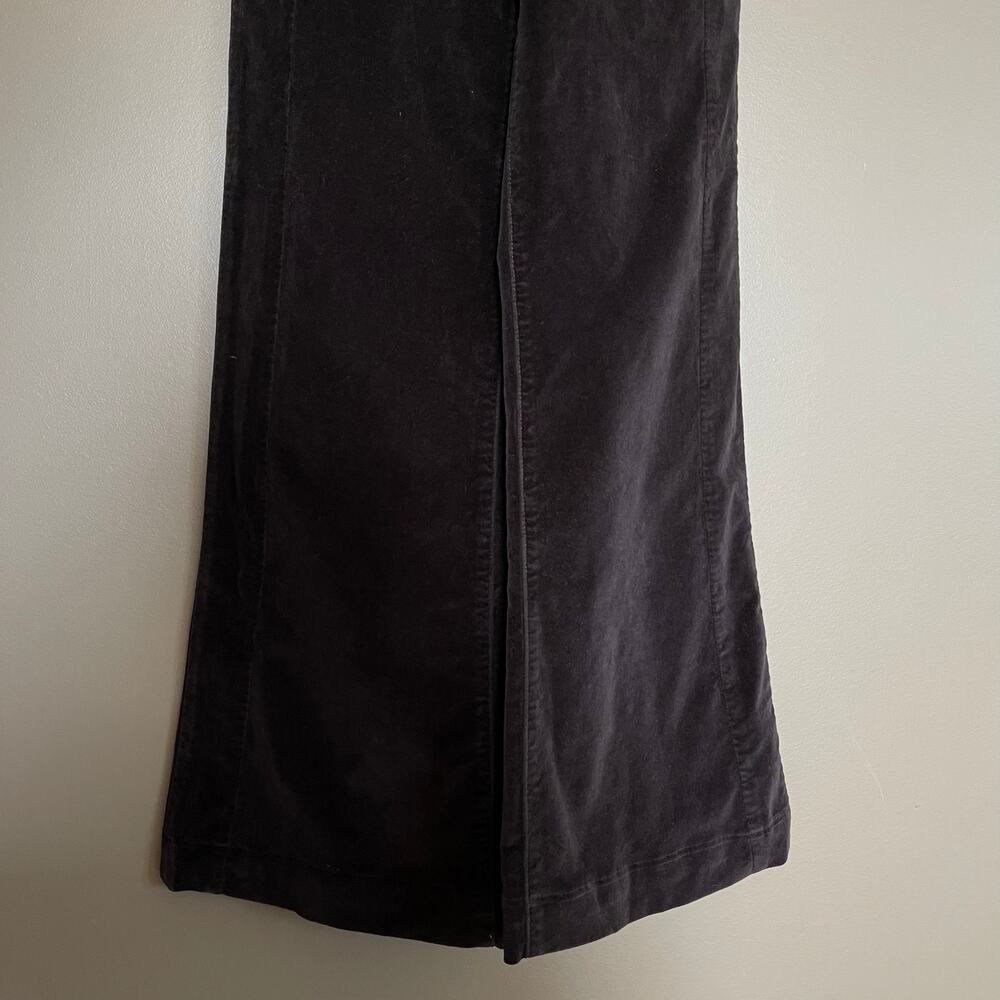 FRAME Le Velveteen Velvet Jumpsuit In Black Wide Leg Overalls Size XS Sexy Chic - Picture 10 of 16